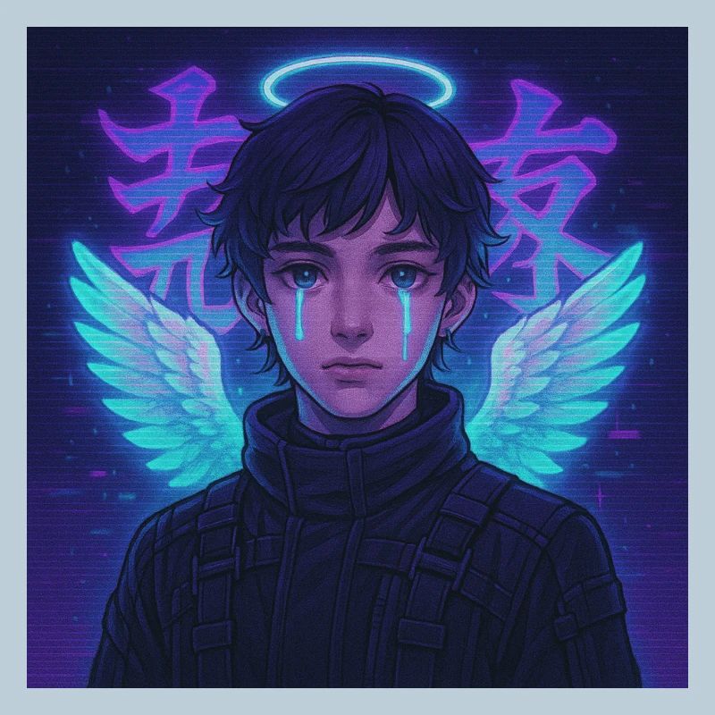 Cyberpunk Angel E-Boy Y2K Synthwave Art