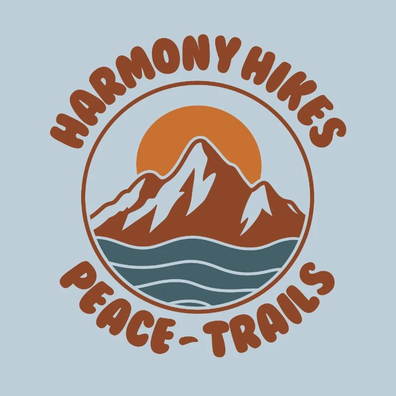 Harmonious Hike Mountain Design Retro