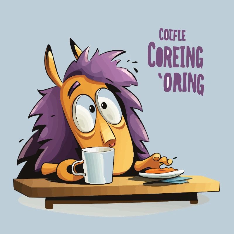 Hérisson au café le matin