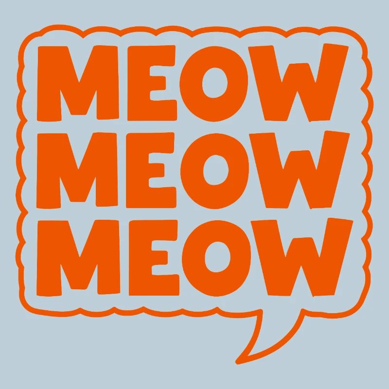 Meow Meow Meow Cat Speech Bubble