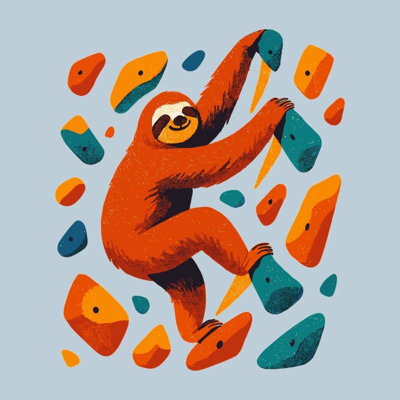 Bouldering Sloth Climbing Hall Gift
