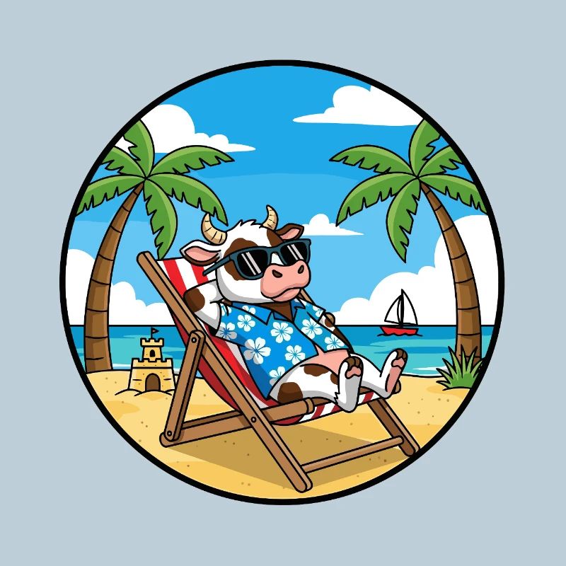 Ambiance estive des vacances à Cool Cow Beach