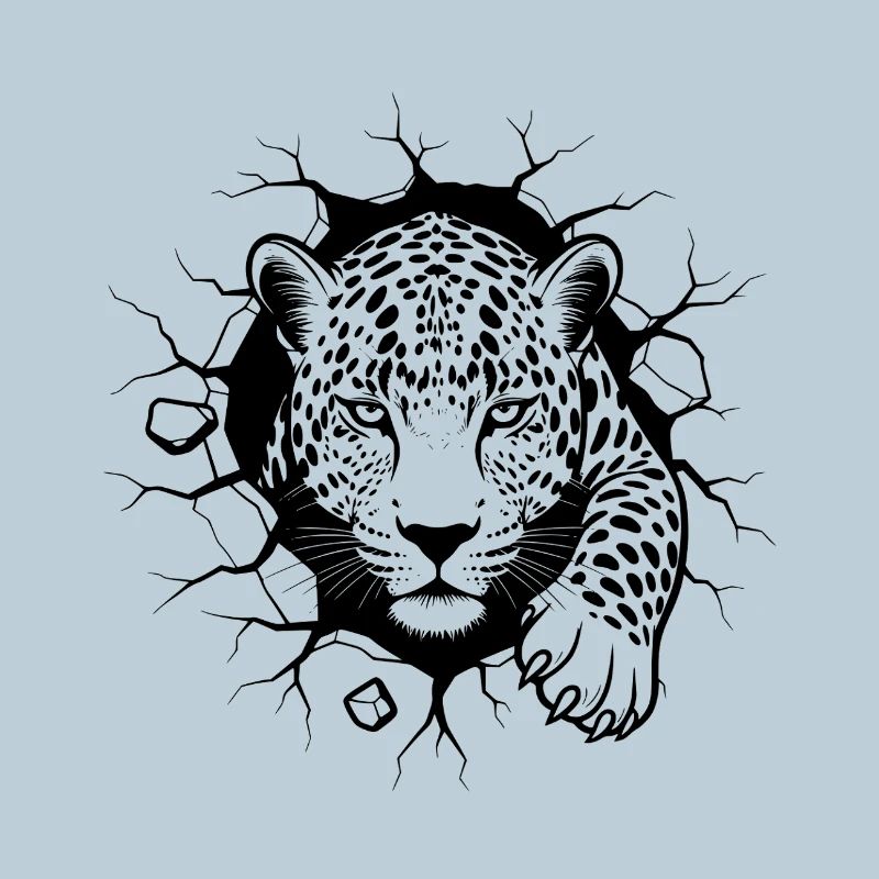 Percée du Mur de Léopards Animal sauvage élégant