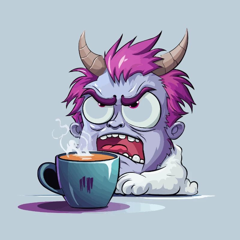 Kaffeewütender Monster
