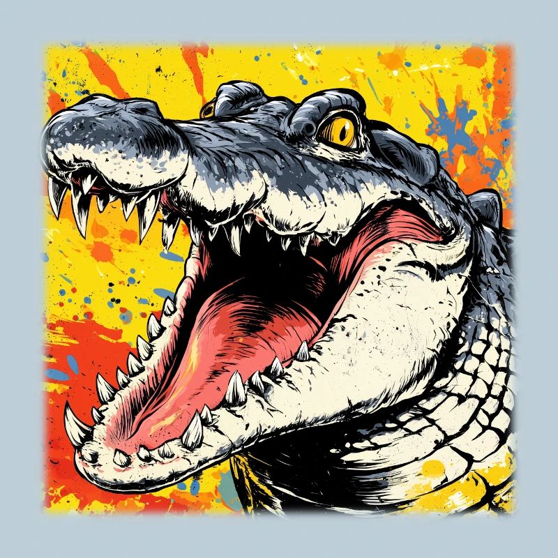 Crocodile sauvage – Design urbain d’art urbain