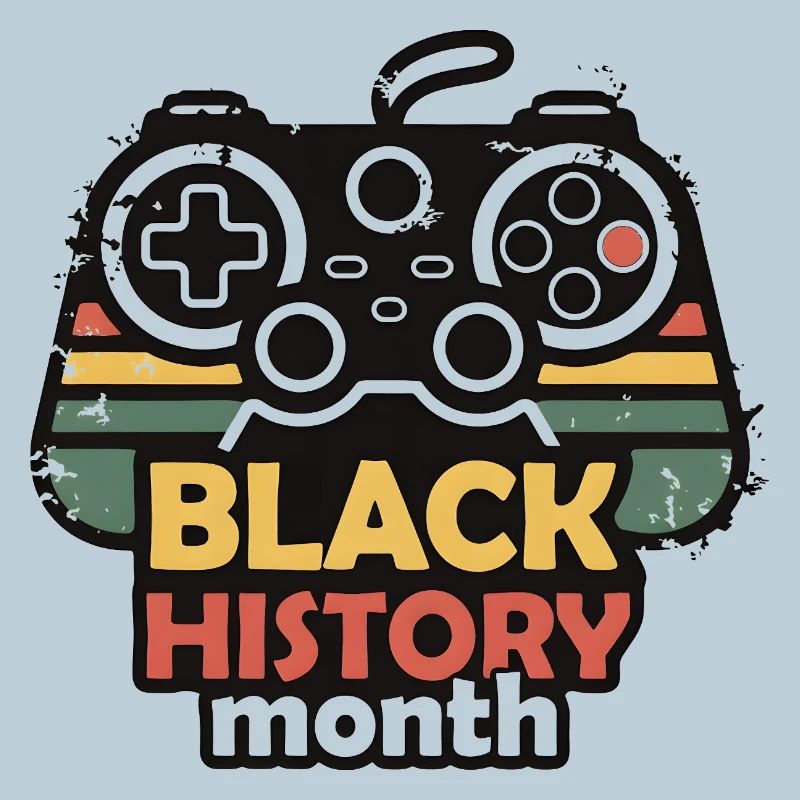 Black History Month Gaming Controller Retro