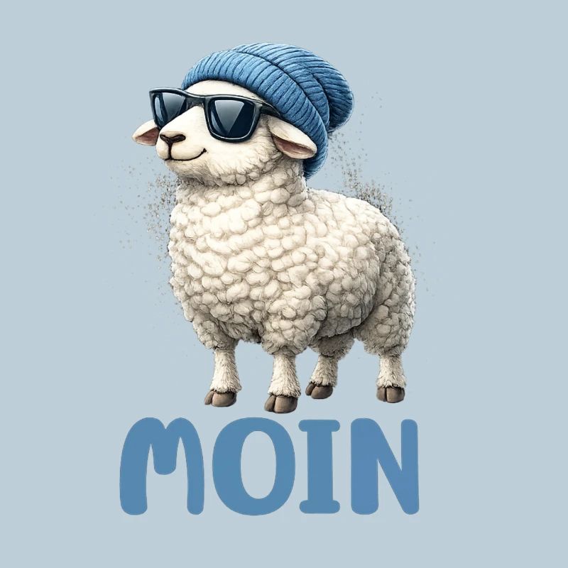 Moin Schaf mit Sonnenbrille