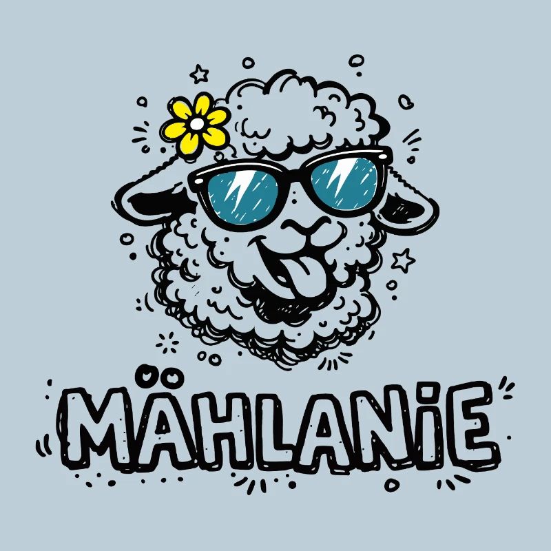 Mählanie Funny Sheep Pun Name Melanie