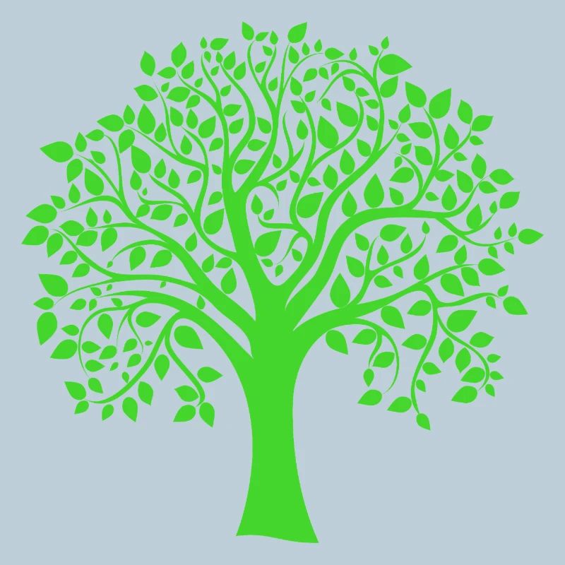 Silhouette à motif d’arbre jumbo vert