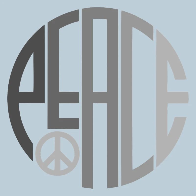Kreis Typografie Peace mit Peacezeichen