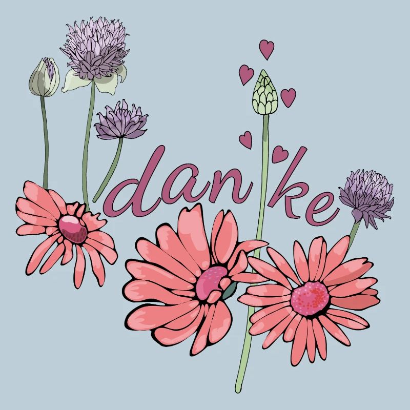 Danke mit Blumen