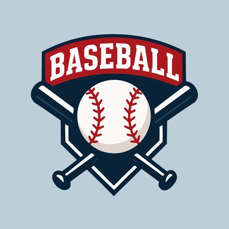 Baseball Emblem Shield with Ball