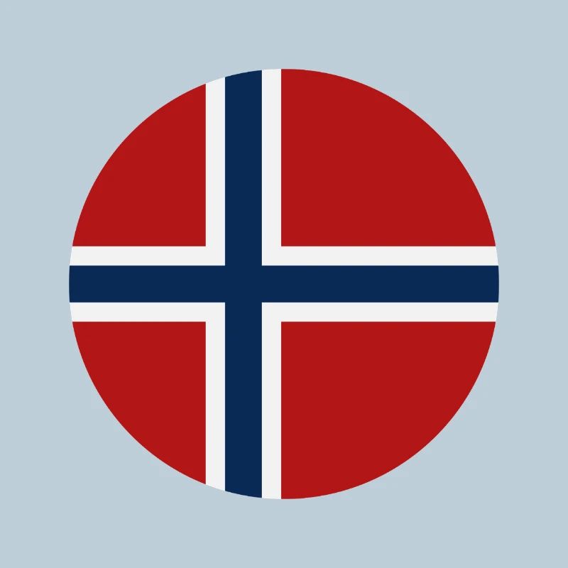 Norway round flag