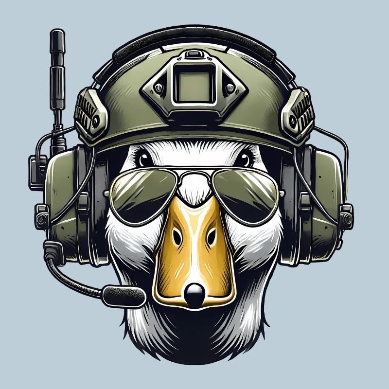 Canard tactique avec casque