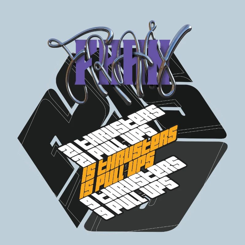 Fran Hero WOD Cross Training Dark Graphic Version Grafik