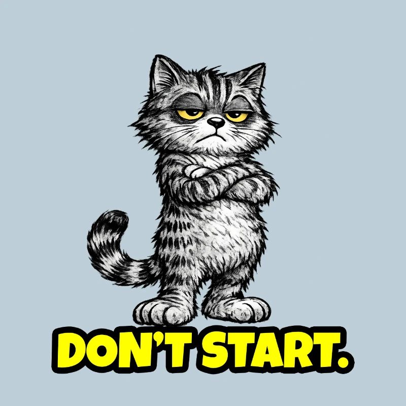 Don’t Start. – Grumpy Katze (Attitude) CAT