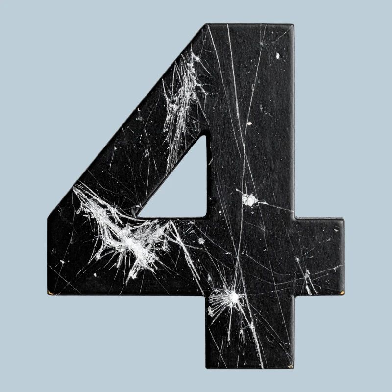 Black four-scratch pattern