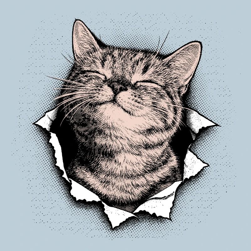 Chat le plus mignon – Design vintage de chats en demi-teinte
