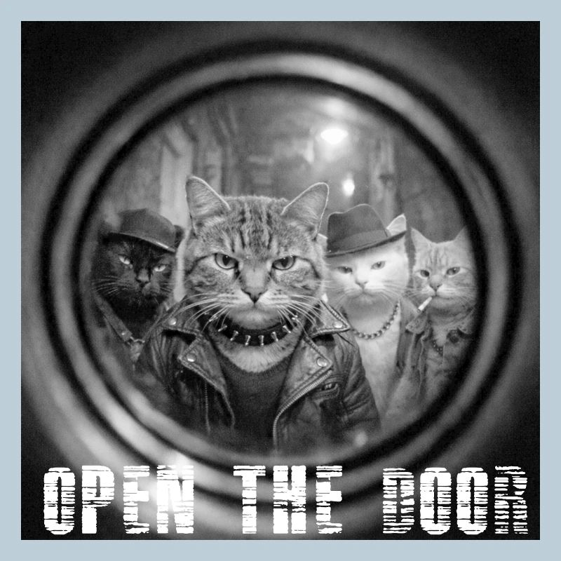 Tür Auf Katzen Noir