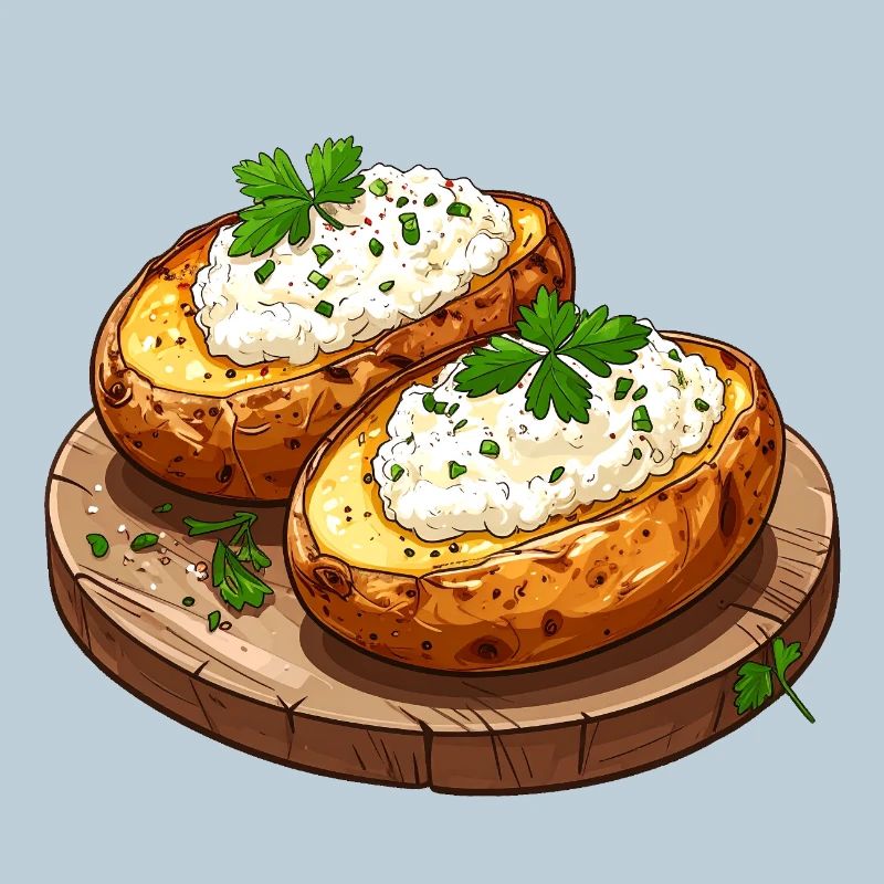 Jacket potatoes with quark