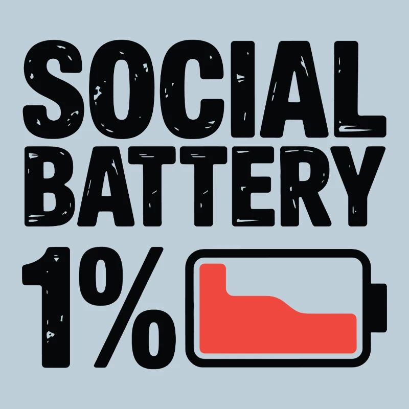 Social Battery 1% Graphic Tee