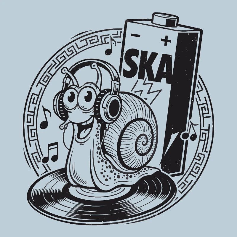 Escargot Ska avec casque