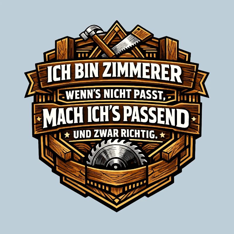 Ich bin Zimmerer Spruch Holz