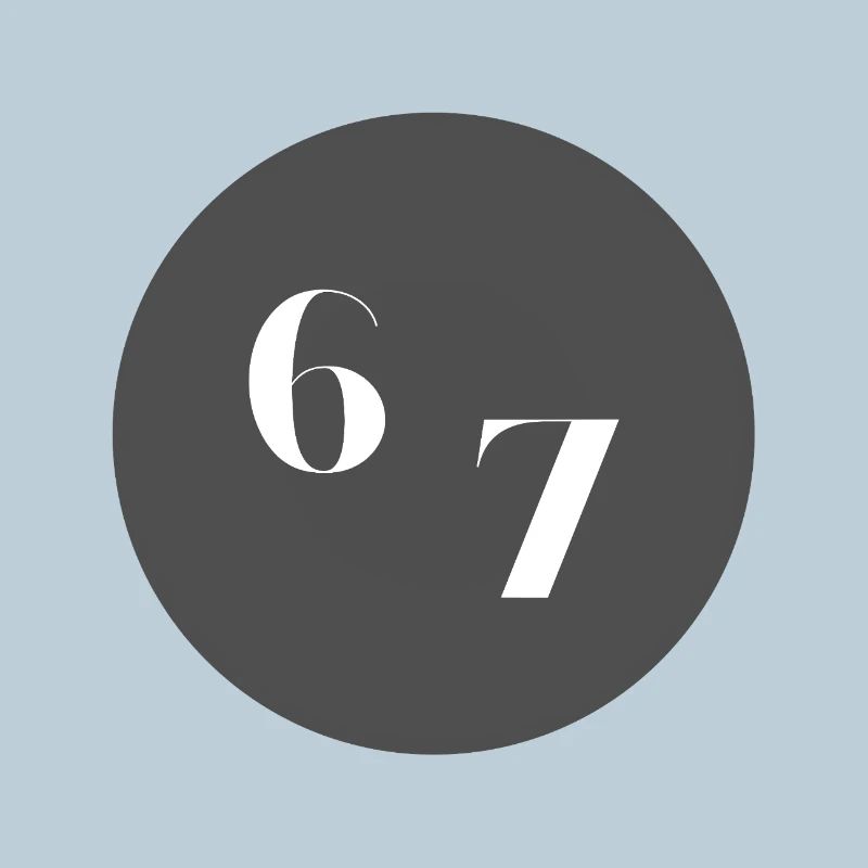 6 7 Logo – Minimalistisches Trend-Design