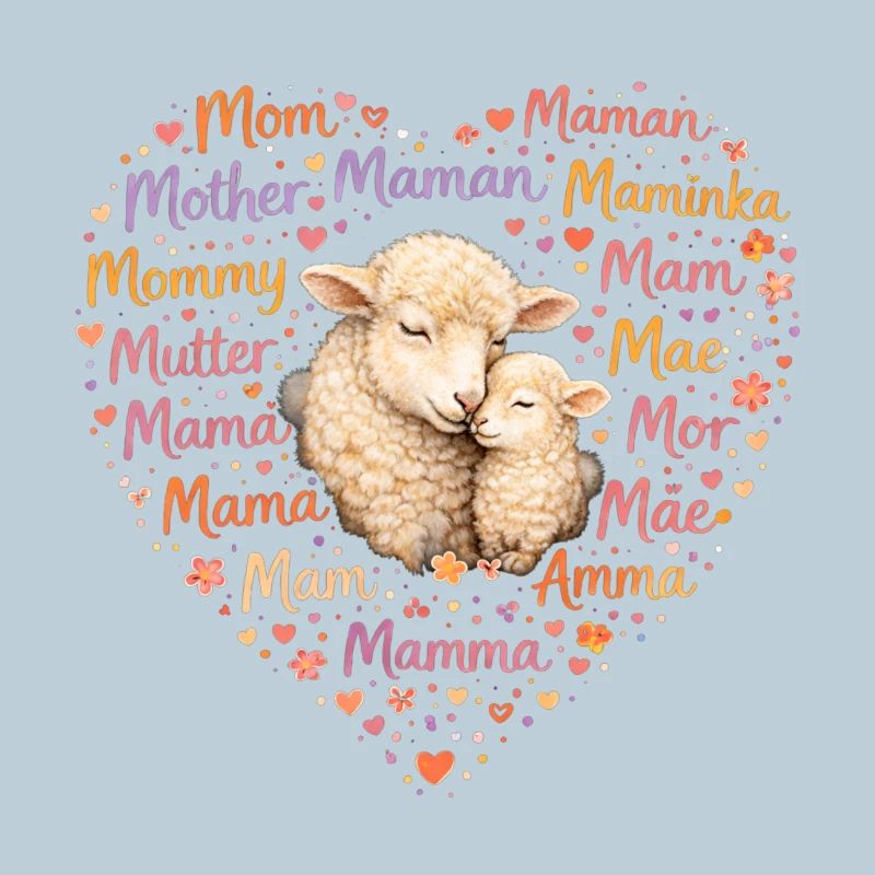 Schaf Mama Herz – Muttertag Geschenk für Mama