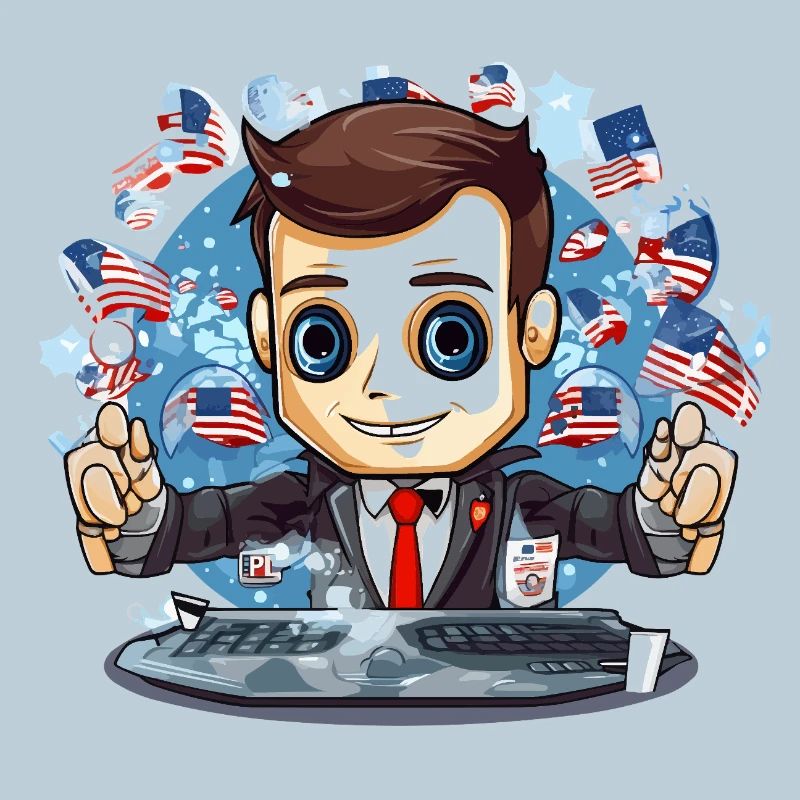Motif TechDJ des drapeaux américains