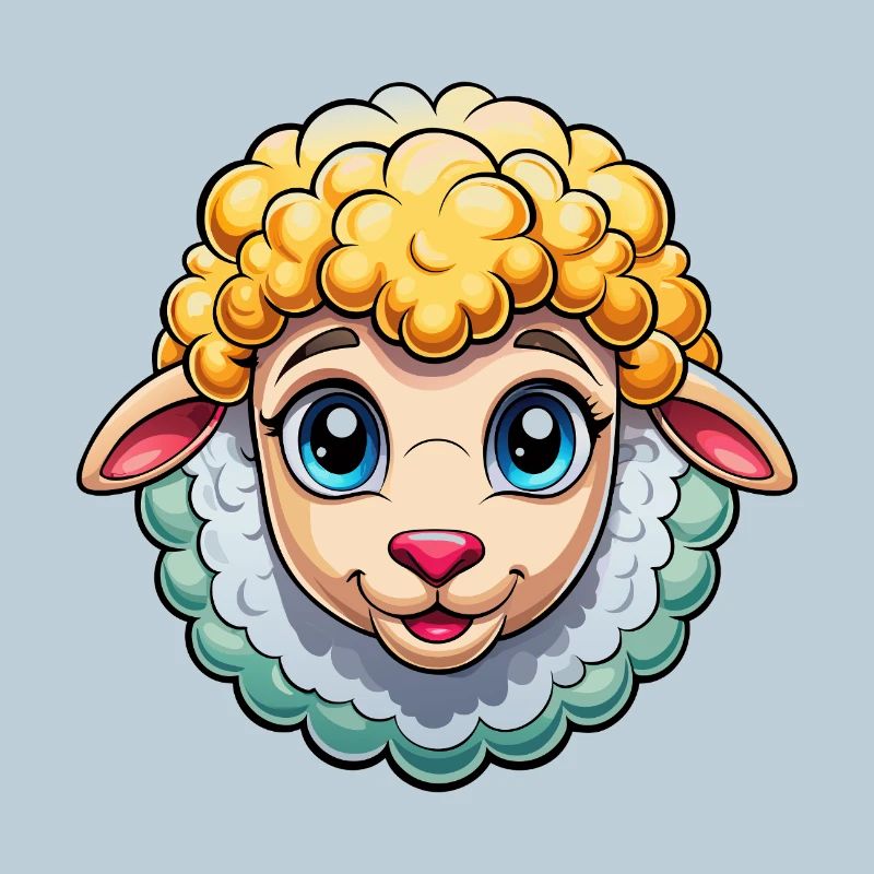 Visage de mouton mignon