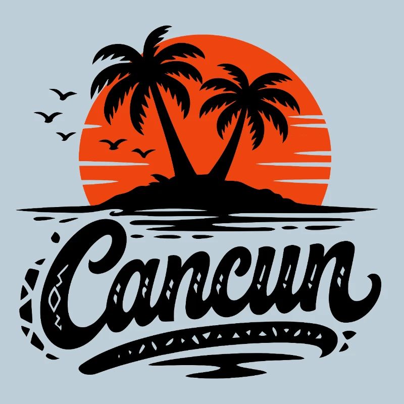 Souvenir de Noël des palmiers rétro de Cancun
