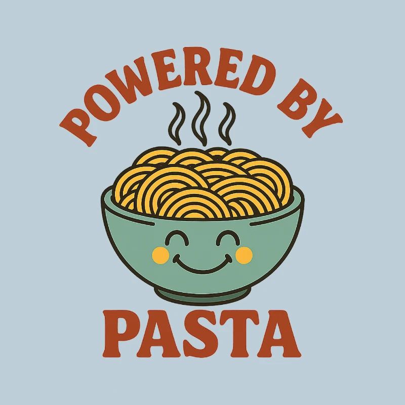 Powered By Pasta – Funny Noodle Lover Shirt