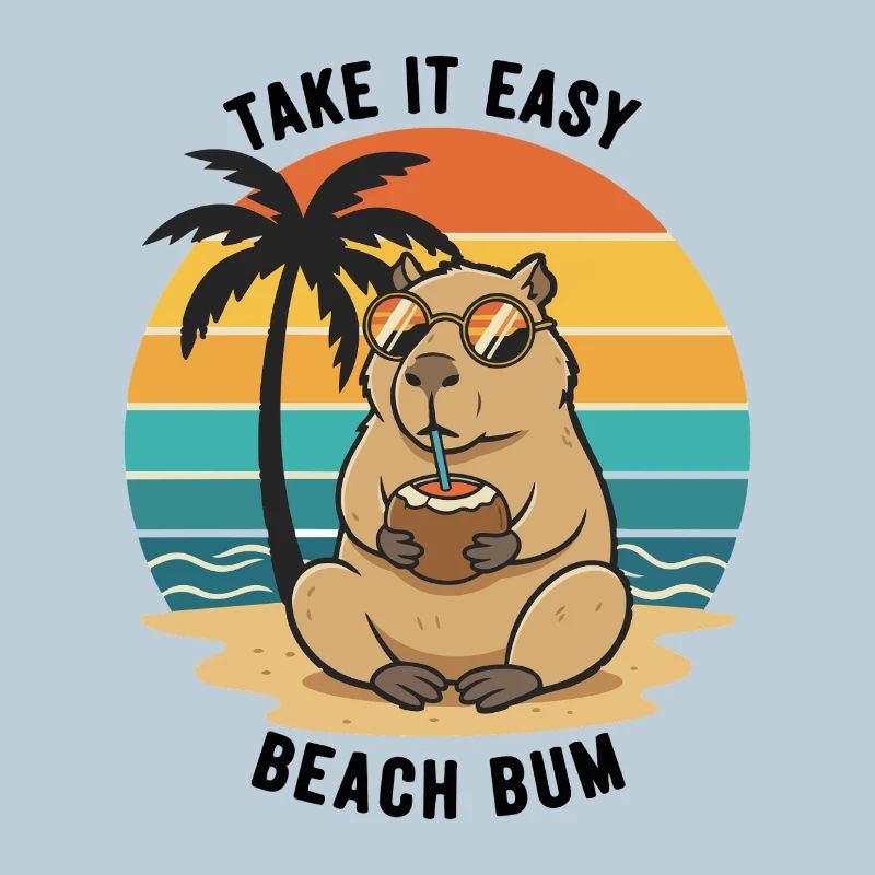 Capybara Beach Bum, ganz ruhig