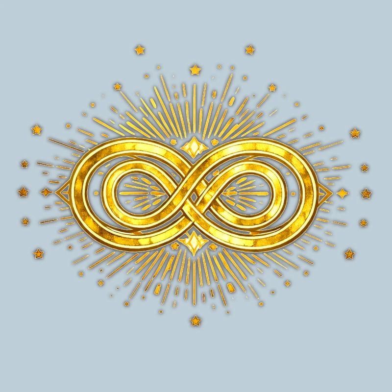 Golden Infinity Symbol and Starshards