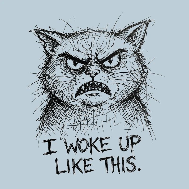 Wütige Katzen-Scribble