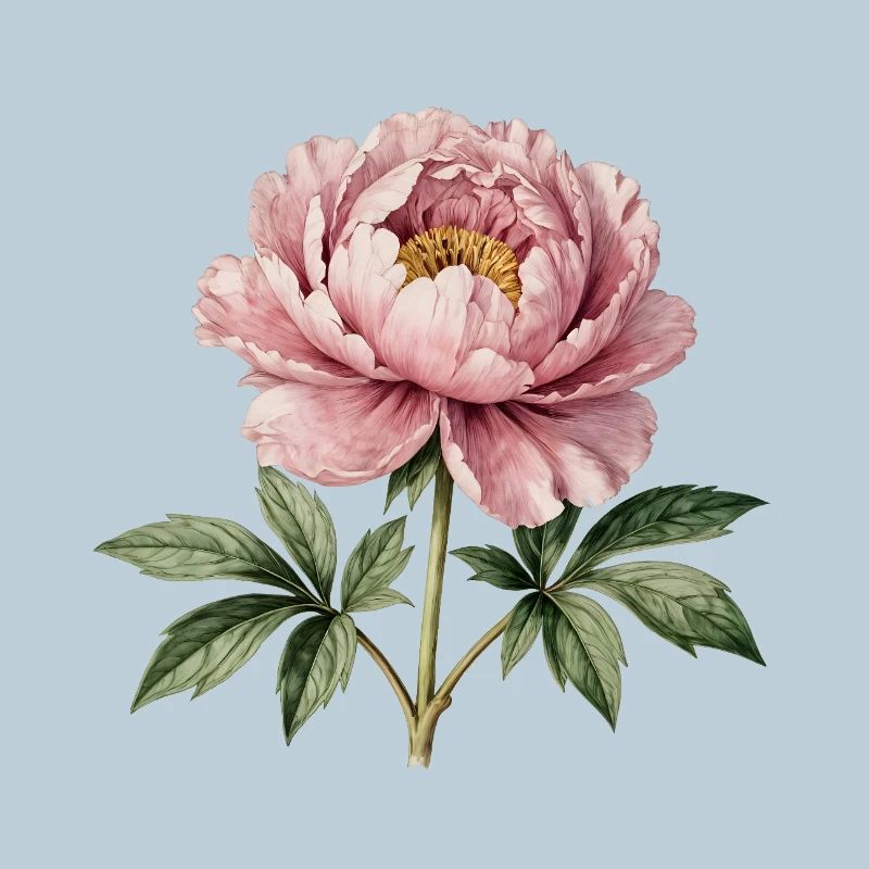 Vintage Rosy Sparkle Peony