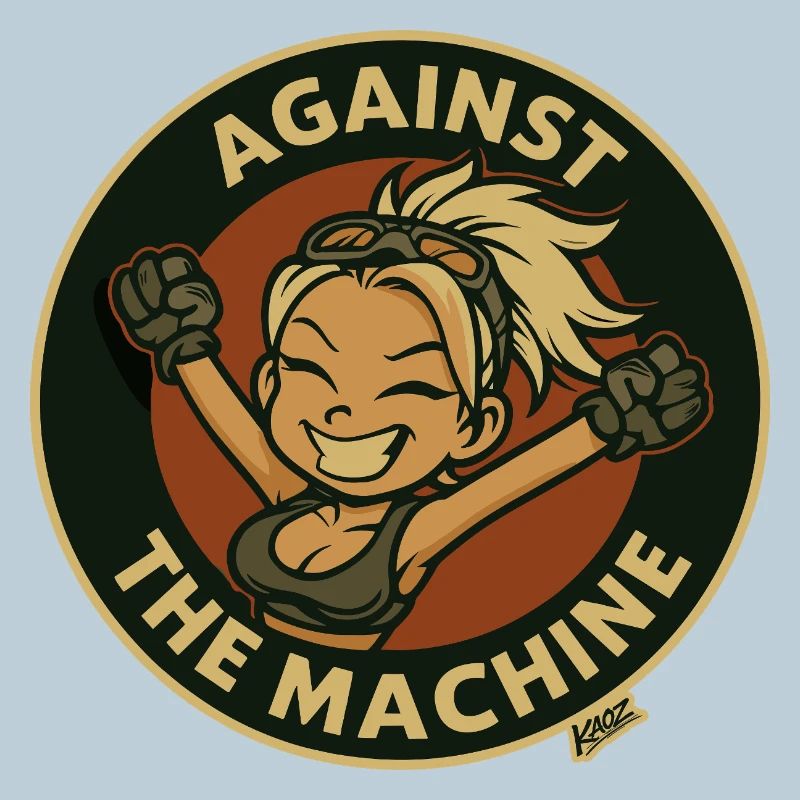 Contre le héros du dessin animé Machine