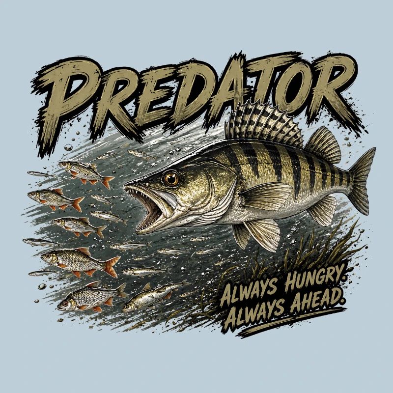 Fressfisch-Zander-Angriffs-Design