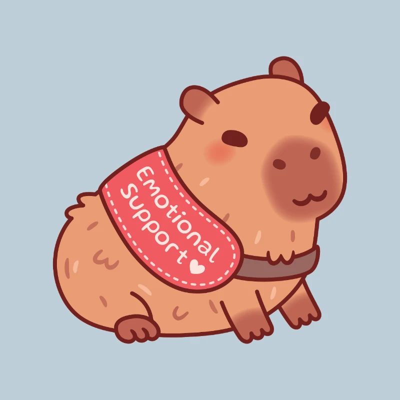 Cute Capybara Here For Emotional Support