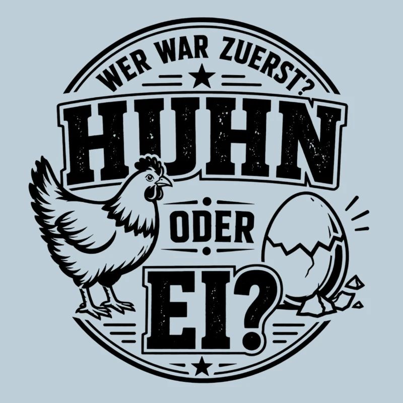 Stampiges Huhn und Ei Emblem