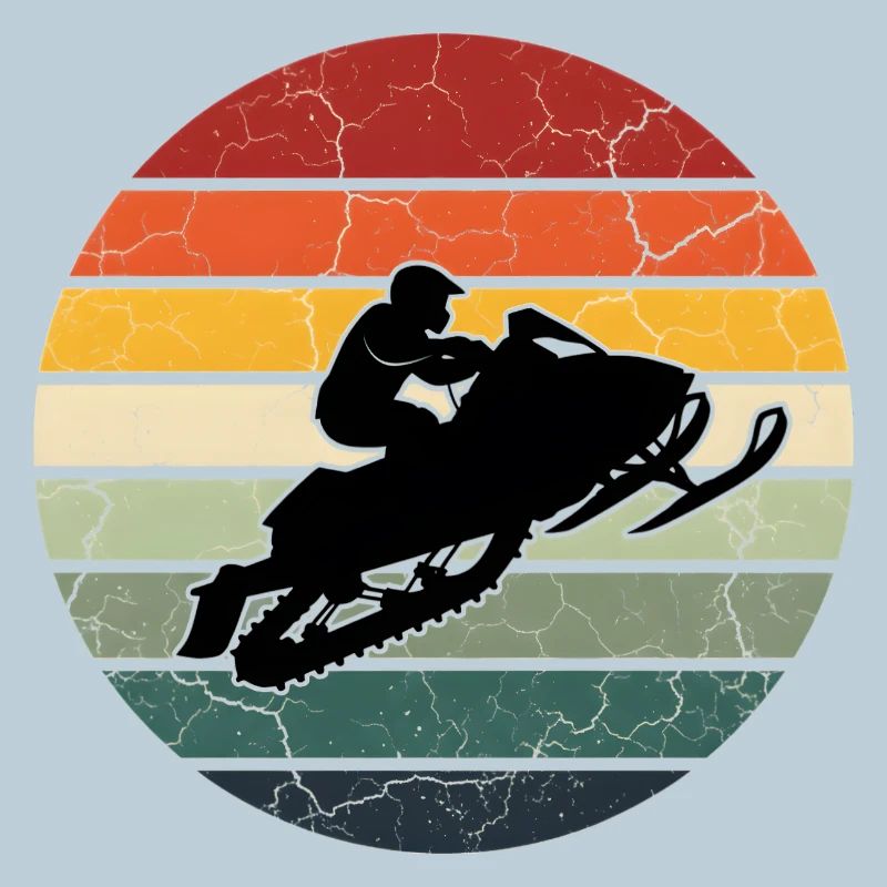 Snowmobile gift Retro snowmobile