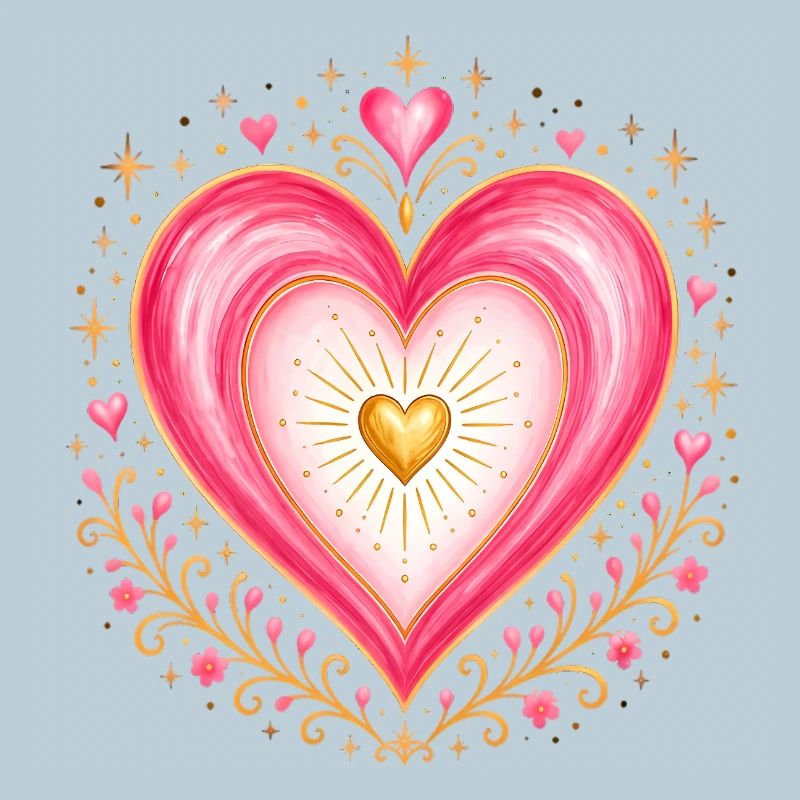 Herz rosa gold