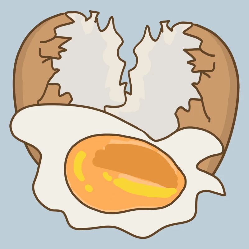 Mirror with eggshell