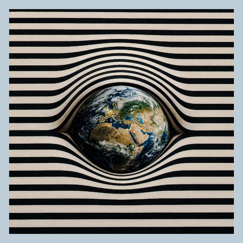 Earth in Optical Wave Pattern