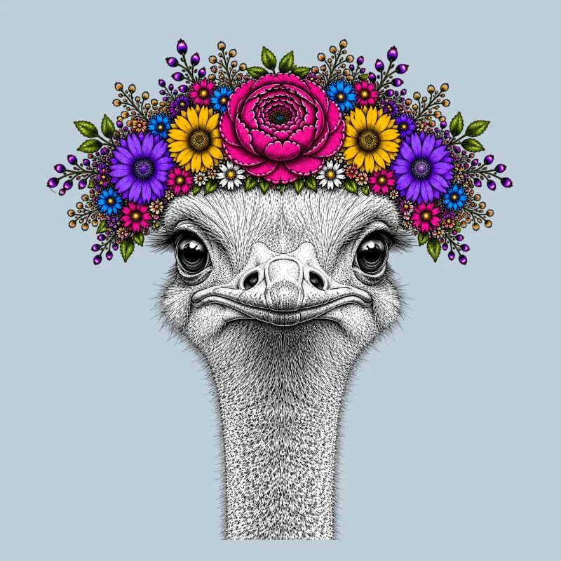 Bouquet avec une couronne de fleurs colorée