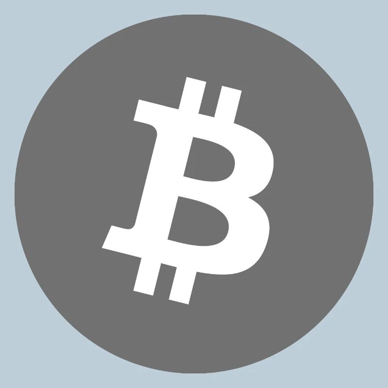 Bitcoin Core Symbol Grau Kreis