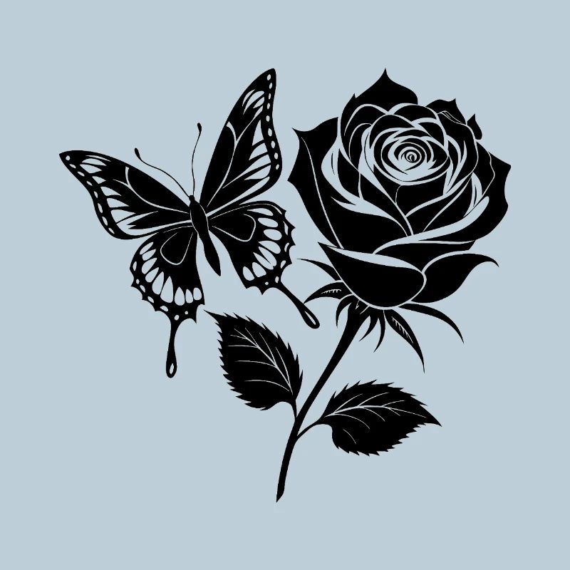 Papillon sur la rose