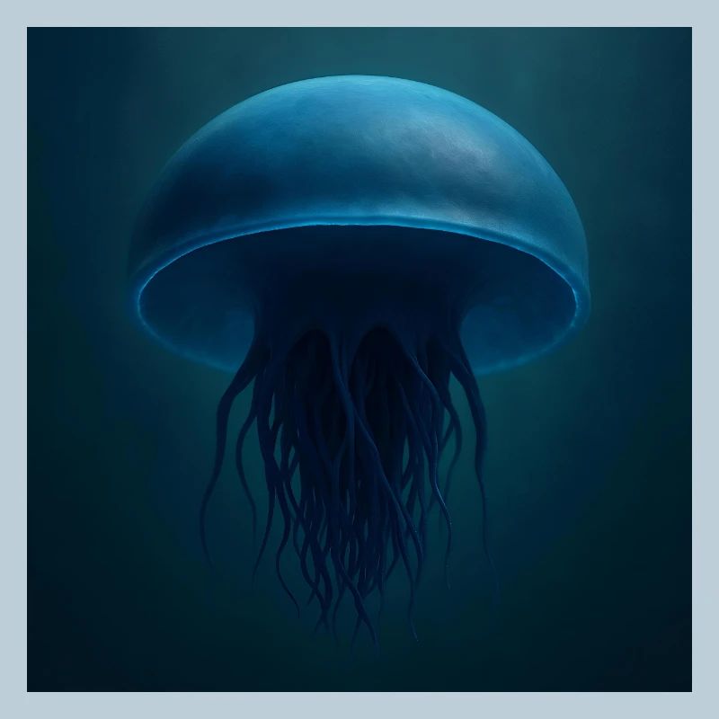 Méduse bleu minuit