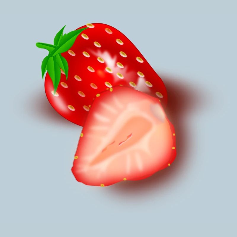 Erdbeer-Schnittbild Illustration
